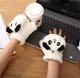 Рукавиці Мітенки 2 в 1 теплі хутряні Панда (Teddy, Тедді, ведмідь, ведмедик) Білий, Унісекс WUKE One size - зображення 4