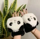 Рукавиці Мітенки 2 в 1 теплі хутряні Панда (Teddy, Тедді, ведмідь, ведмедик) Чорний, Унісекс WUKE One size - зображення 2