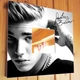 Зеркало с фото "Певец Джастин Бибер. Justin Bieber" для фанатов поп музыки, украшение интерьера в спальню, кафе - изображение 1