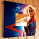 Зеркало с фото "Фильм Капитан Марвел. Captain Marvel" подарок фанатам комиксов, украшение интерьера - изображение 1