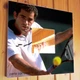 Декоративное зеркало "Теннисист Пит Сампрас. Pete Sampras" для любителей тенниса украшение интерьера для спорт клуба - изображение 1