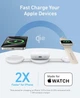 Зарядний пристрій Anker MagSafe Compatible MagGo UFO Charger 3-in-1 Qi2 15W Max - White - зображення 3