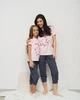 Подростковый комплект Nicoletta из капри на девочку - Влюбленный котик - Family look мать/дочь 95199-Світло-рожевий-134 - изображение 6