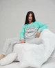 Жіночий костюм Nicoletta зі штанами Три котики - Велюр, Бірюзовий, xl - зображення 9