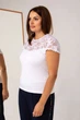 Футболка Ozkan с прозрачным верхом Viscose Белый 2xl - изображение 1
