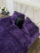 Плюшевое постельное белье Cappone (велюровое) Элитное Баклажан, 200х220 см - изображение 3