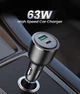 Автомобільний зарядний пристрій Ugreen CD239 63W із портом USB-C PPS-45W USB-A 18W 1C1A Black (90645) - зображення 9