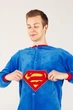 Чоловічі кігурумі доросла та підліткова Kigurumi Супермен Superman Синій S 145-155 см (1079/2) - зображення 3