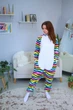 Пижама Кигуруми My Kigu Женская Радужная Кошка Разноцветный Размер М 155-165 см (103641) - изображение 4