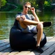 Кресло Мешок Груша Оксфорд Waterproof (2XL-120х85) iQmebel Черный (сьемный чехол) - изображение 5