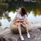 Кресло Мешок Груша Оксфорд Waterproof (2XL-120х85) iQmebel Бежевый (сьемный чехол) - изображение 5