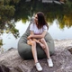 Кресло Мешок Груша Оксфорд Waterproof (2XL-120х85) iQmebel Серый (сьемный чехол) - изображение 4