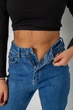 Джинсы женские Mom-fit стрейч, цвет синий, 244R1134, 25 - изображение 5