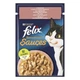 Корм вологий Felix Sensations Sauces для котів з лососем та креветками гриль в соусі 85 г (7613039836026) - зображення 1