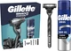Подарунковий набір Gillette Mach3 Станок для гоління чоловічий Charcoal з 1 змінним картриджем + Гель для гоління 200 мл (8700216566469) - зображення 1