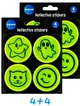 Набор светоотражающих наклеек Centrum Emoji 11x11 см 4 шт x 2 упаковки (803832) (2000998483623) - изображение 3