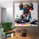 Картина на холсте для интерьера 50х50см - Kaws Graffitti - изображение 2