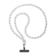 Ремешок для смартфона ArmorStandart Chain link Polished Silver with White Leather (ARM77034) - изображение 1