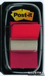 Zakładki samoprzylepne szerokie klasyczne Post-it 25 x 45 mm 50 arkuszy czerwone  G0055 (21200706882) - obraz 1