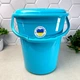 Квадратное пластиковое ведро с крышкой 9 л Бирюза Smart Алеана - изображение 2