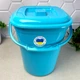 Квадратное пластиковое ведро с крышкой 9 л Бирюза Smart Алеана - изображение 3