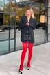 Матовые непрозрачные колготы, размер 4, PANNA TEREZA 40 den Hollywood red P1009 Италия красные NIK-P1009R-4 - изображение 5