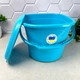 Квадратное пластиковое ведро с крышкой 6 л Бирюза Smart Алеана - изображение 4