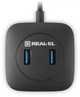 USB-хаб Real-El CQ-407 4xUSB-A 3.0 Чорний (4743304102020) - зображення 7