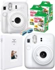 Подарочный Набор Fujifilm INSTAX Mini 12 Cray White Белый Фотокамера моментальной печати / Картриджи 60 фото / Чехол прозрачный / Альбом 64 фото подарок для девушки, парня, ребенка на день рождения + Подарочная упаковка - изображение 1