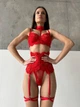 Соблазнительный комплект женского нижнего белья Ghazel L красный (DO2780/1) - изображение 2