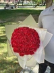 Букет из мыльных роз 51 шт красный, подарочный букет роз из мыла для девушки, жены, мамы, дочки, сестры - изображение 1