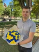 Букет із мильних троянд 51 шт жовто-синій, подарунковий букет троянд із мила для дівчини, дружини, мами, дочки, сестри - зображення 1