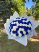 Мыльный букет из 101 розы бело-синий,букет из натурального мыла на 14 февраля, 8 марта, день рождения - изображение 5