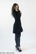Черное пальто из кашемира с широким откидным воротником Подіум 21221-BLACK XL Черный - изображение 2
