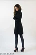 Черное пальто из кашемира с широким откидным воротником Подіум 21221-BLACK XL Черный - изображение 3