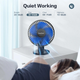 Вентилятор портативний настільний SmartDevil F9 | 4 Speeds Portable Desktop Table Fan, Type-C, Black-Blue - зображення 5