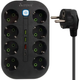 Розетка сетевая переноска удлинитель на 8 розеток 3 входа USB Type-C с подсветкой выключателя 21,5х4х13 см (478101-Prob) - изображение 1