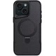 TPU+PC чохол Metal Buttons with MagSafe Carbon Ring для Apple iPhone 14 / 13 (6.1") Чорний - зображення 2