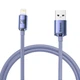 Кабель Baseus Crystal Shine Series Fast Charging Data Cable USB to Lightning 2.4A 1.2m Purple (CAJY000005) - изображение 5