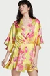 Атласний халат Victoria's Secret Satin Flounce Robe XS\S Жовтий (26604754) - изображение 1
