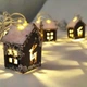 Светодиодная новогодняя гирлянда "Домики", 4м, 10 LED, 220V, прозрачный провод, IP44, Теплый белый - изображение 9