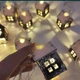 Светодиодная новогодняя гирлянда "Домики", 4м, 10 LED, 220V, прозрачный провод, IP44, Теплый белый - изображение 5