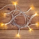 Светодиодная гирлянда на елку, 10м, 200 LED, прозрачный провод, Теплый белый - изображение 1