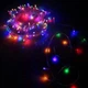 Світлодіодна гірлянда на ялинку, 6м, 100 LED, прозорий провід, Мультиколор - зображення 8
