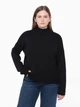 Свитер женский черный свободный с воротом 10866-3 ONE SIZE - изображение 4