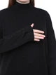 Свитер женский черный свободный с воротом 10866-3 ONE SIZE - изображение 7