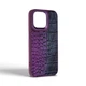 Кожаный чехол для Apple iPhone 15 Pro Max, Harder Glamorous Croco, Фиолетовый, термополіуретан ТПУ + экокожа с имитацией кожи крокодила, панель, защита корпуса, противоударный, микрофибра, рамка вокру камеры, защита всего корпуса, (ARM76767) - изображение 2