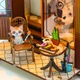 3D Интерьерный конструктор DIY House Румбокс Hongda Craft Бук Нук "Кофейня" (M2411) - изображение 4