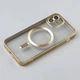 Чехол силиконовый противоударный WAVE Metal Color Case with MagSafe + защита камеры для Apple iPhone 12 (6.1") Gold - изображение 1