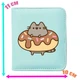 Кошелек Pusheen cat на кнопке Кот в пончике 11х10 см Мятный n-12255 - изображение 2